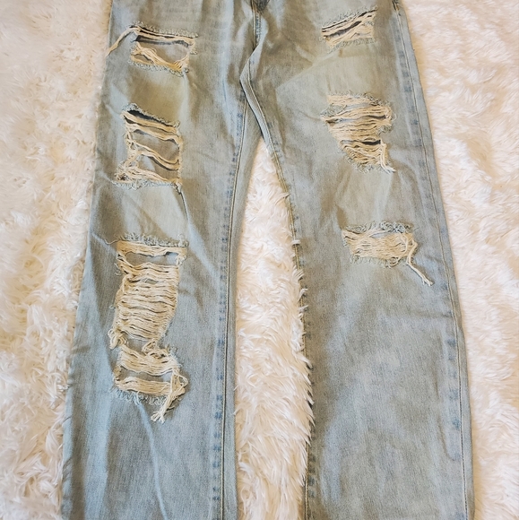 ZARA Ripped Washed Denim - Picture 6 of 9